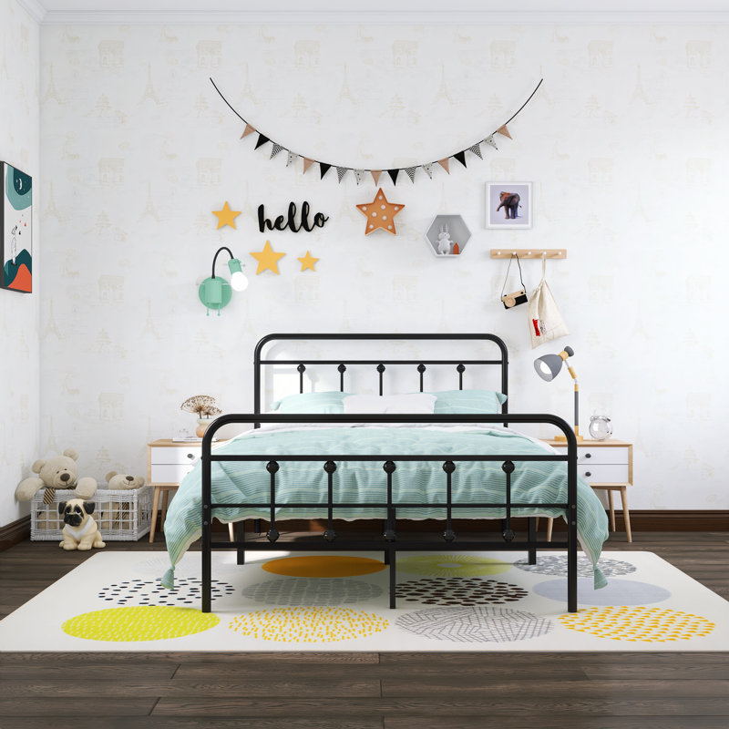 Andover Mills™ Ashburton 40" Standard Modernism Metal Bed Frame with